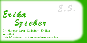 erika szieber business card